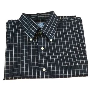 Jos. A. Bank Black and White Casual Button Down Stay Cool Size L
